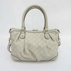 Gucci Shima Ivory Leather White Sukey Crossbody Handbag Bag